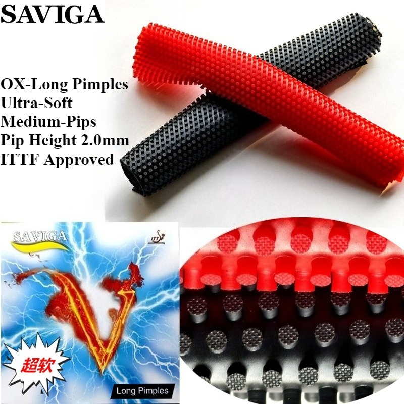 Table Tennis Height - SAVIGA OX Table Tennis Rubber Long