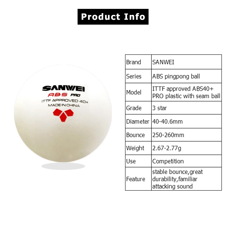 3Stars SANWEI ABS PRO 40+ Tabl - огляд і ціна Table Tennis Vr